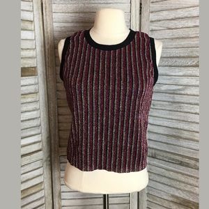 Multicolor Sparkle Crop Top Sz L